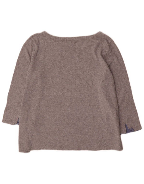 Nautica Γυναικείο Μπλουζάκι 3/4 Μανίκι UK 18 XL Γκρι βαμβακερό