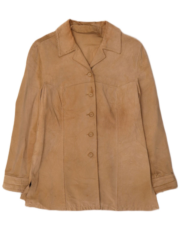 i Blues Γυναικείο Suede Jacket UK 16 Large Beige Leather