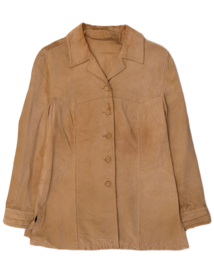 i Blues Γυναικείο Suede Jacket UK 16 Large Beige Leather