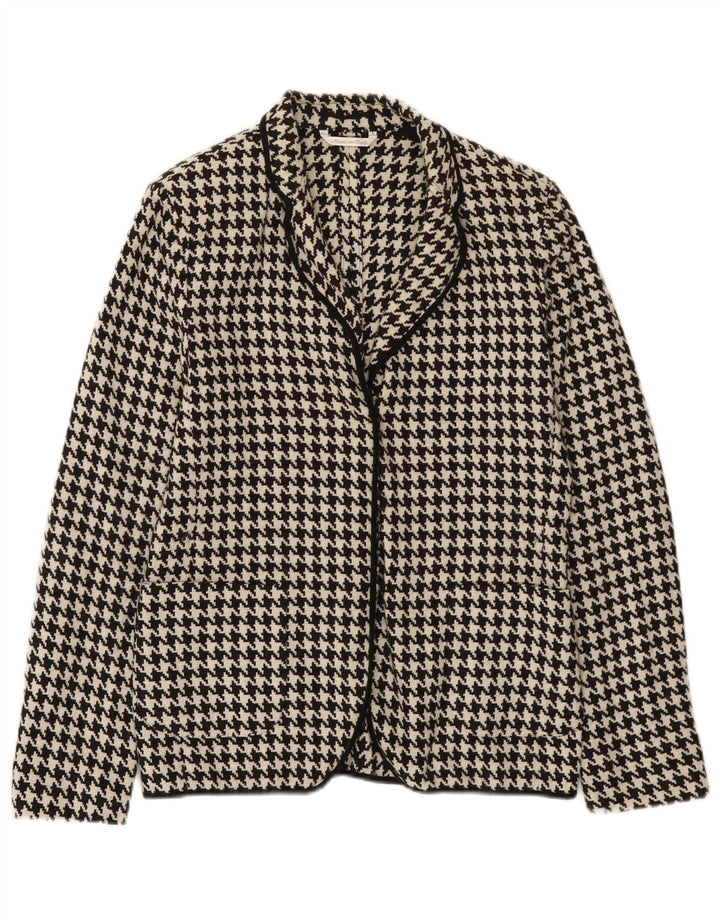 Max Mara Γυναικείο σακάκι UK 10 Small Black Houndstooth Wool