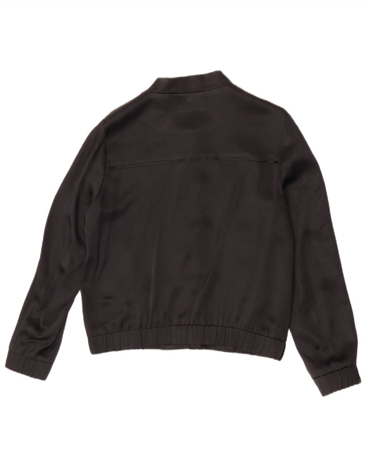 Massimo Dutti Γυναικείο Bomber Jacket UK 38 Medium Black Acetate