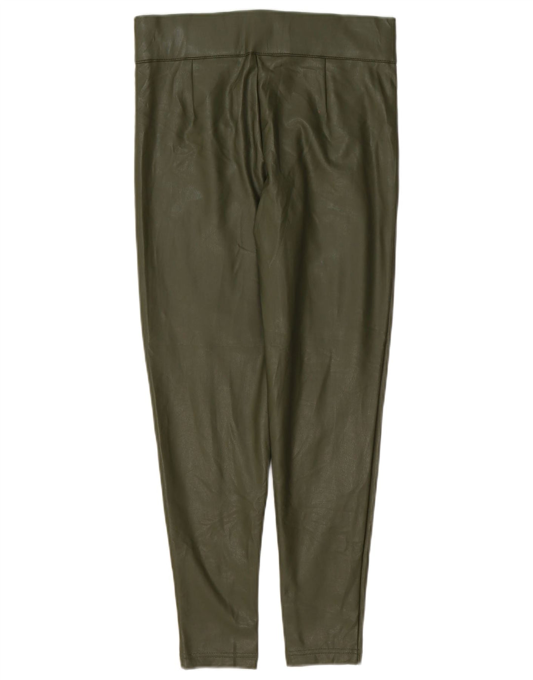 Marks & Spencer Γυναικεία κολάν από συνθετικό δέρμα UK 10 Small Green Polyester
