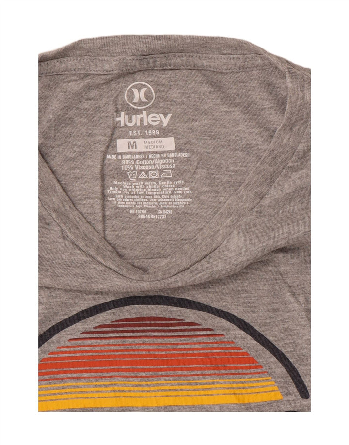 Ανδρικό γραφικό T-Shirt Hurley Top Μεσαίο γκρι βαμβακερό