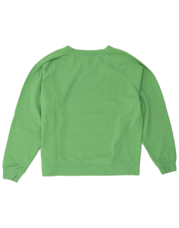 Jack Wills Γυναικείο Φούτερ με γραφικά Jumper UK 12 Βαμβακερό μεσαίο πράσινο