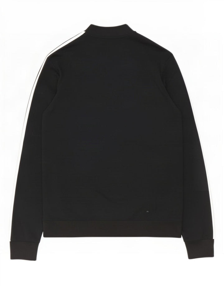 Adidas Boys Tracksuit Top Jacket 14-15 Years Black Polyester
