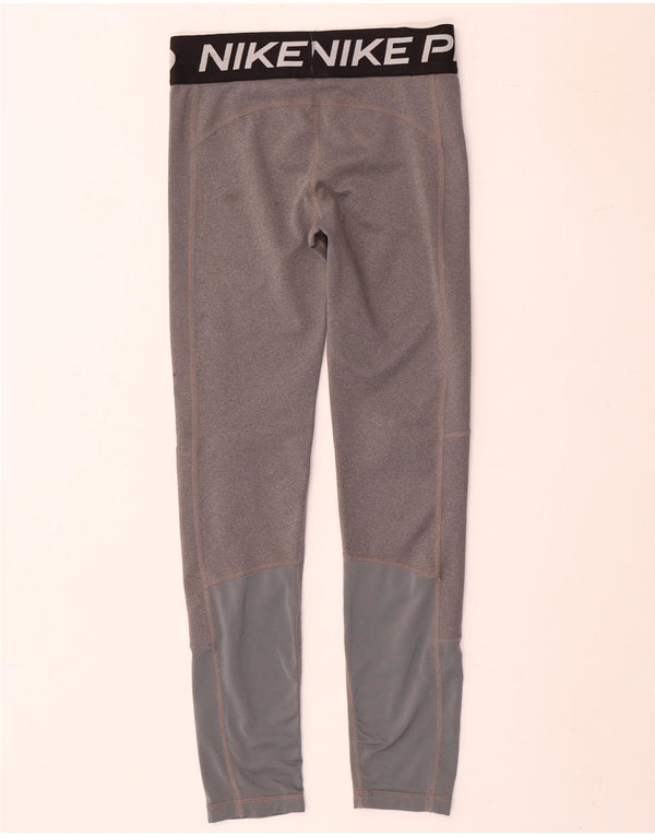 Γραφικά κολάν Nike Girls Dri Fit 12-13 ετών Μεγάλο γκρι χρώμα