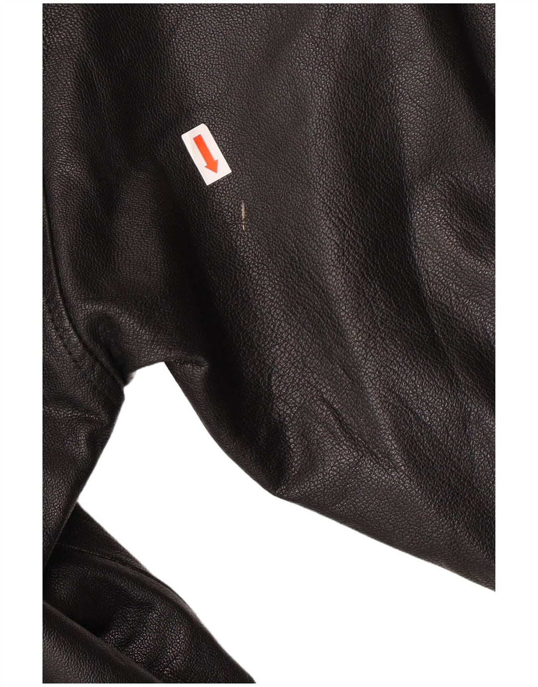 VINTAGE Γυναικείο Δερμάτινο Παλτό UK 18 XL Μαύρο Δερμάτινο