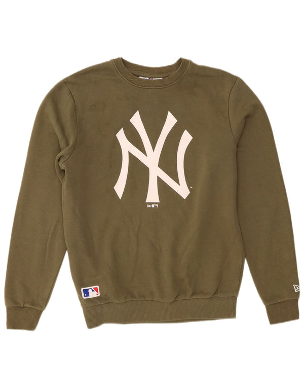 New Era Mens New York Yankees Graphic φούτερ Jumper XS Khaki Cotton