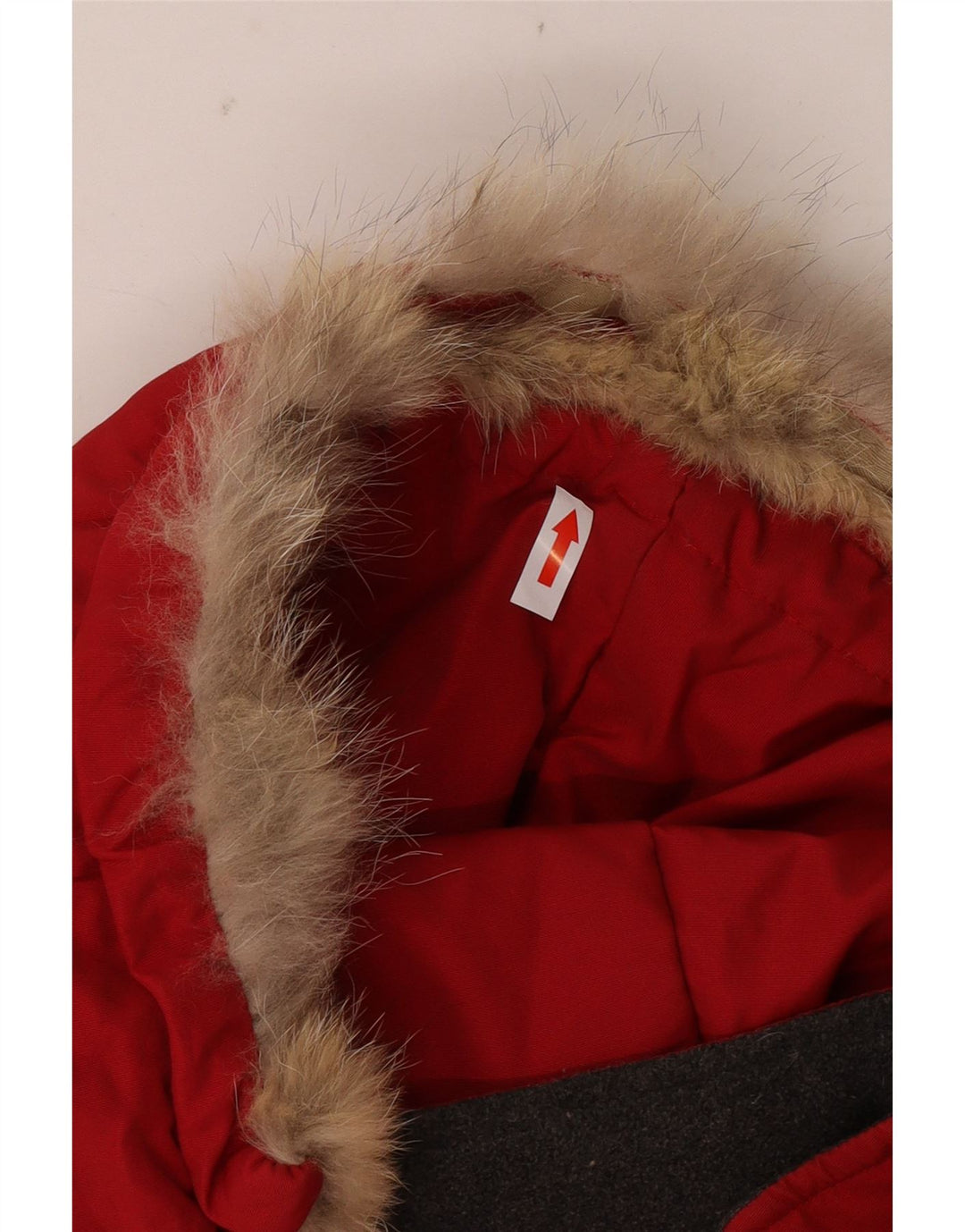 Woolrich Γυναικείο μπουφάν με κουκούλα UK 14 Medium Red Nylon