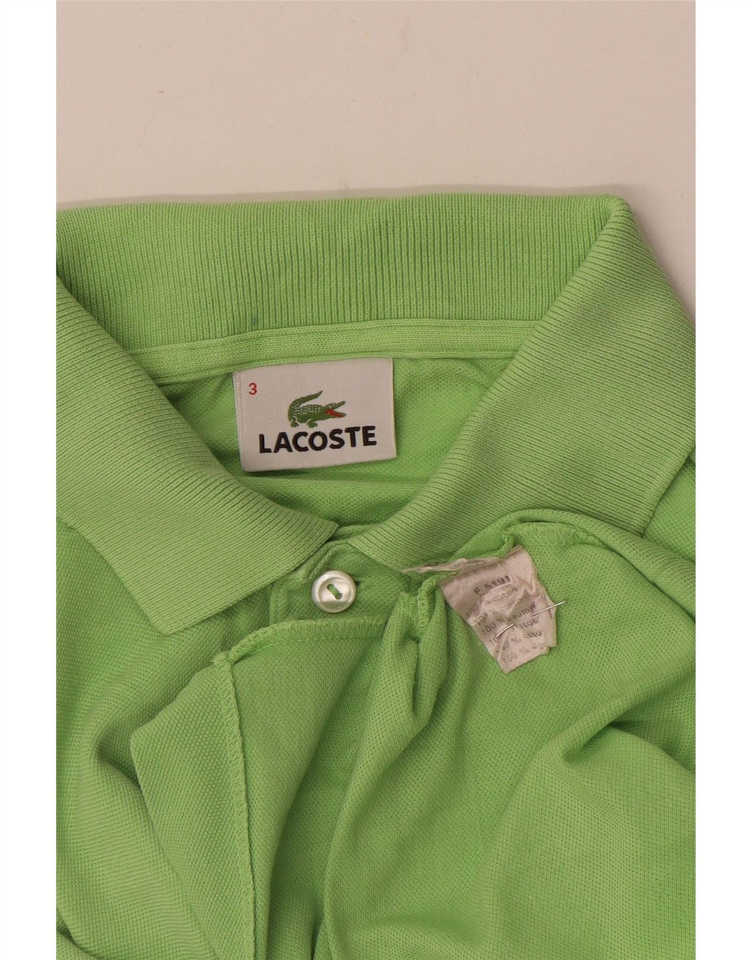 Ανδρικό μπλουζάκι πόλο Lacoste, μέγεθος 3, μικρό πράσινο βαμβακερό