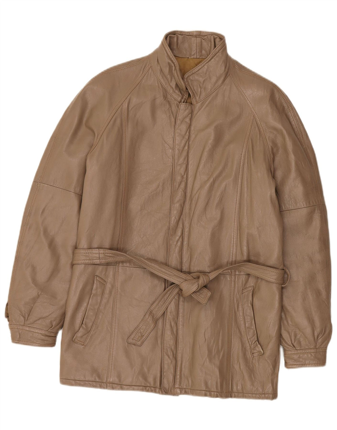 Vintage Γυναικείο Δερμάτινο Μπουφάν UK 14 Μεσαίο Καφέ