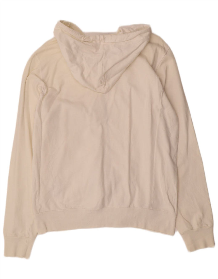 Ανδρικό πουλόβερ με κουκούλα με φερμουάρ Wrangler, βαμβακερό σε μεσαίο υπόλευκο