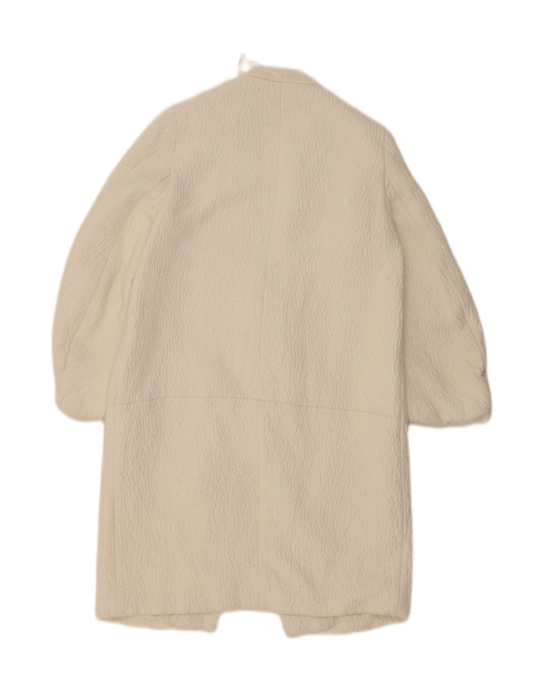 Zara Γυναικείο Πανωφόρι UK 14 Medium Off White Polyester