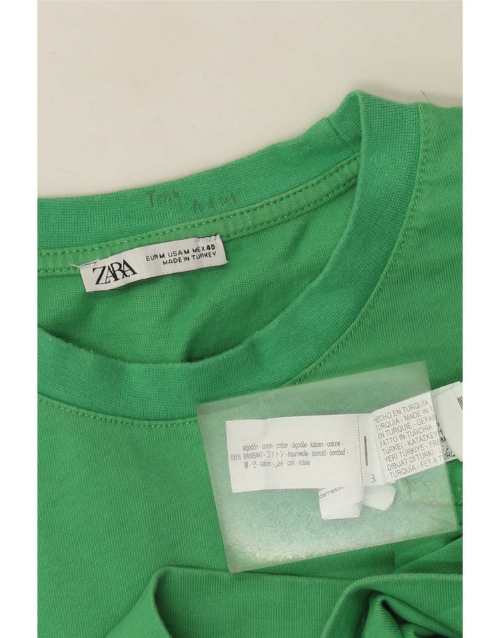 Ανδρικό T-Shirt Zara Top Μεσαίο πράσινο βαμβακερό