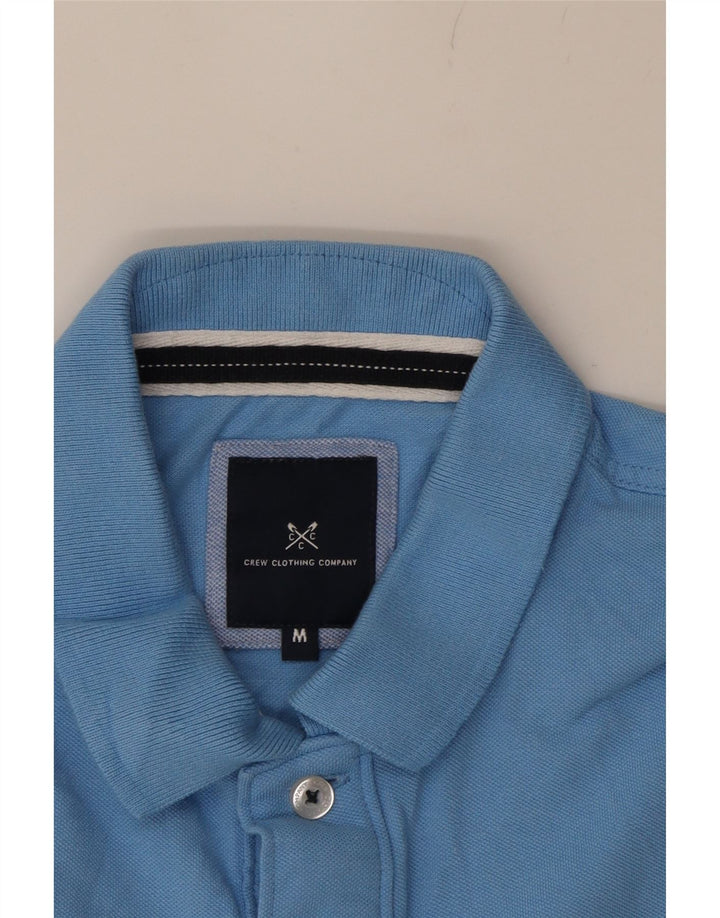 CREW CLOTHING Mens Polo Shirt Medium Blue Cotton Vintage Crew Clothing and Second-Hand Crew Clothing from Messina Hembry 