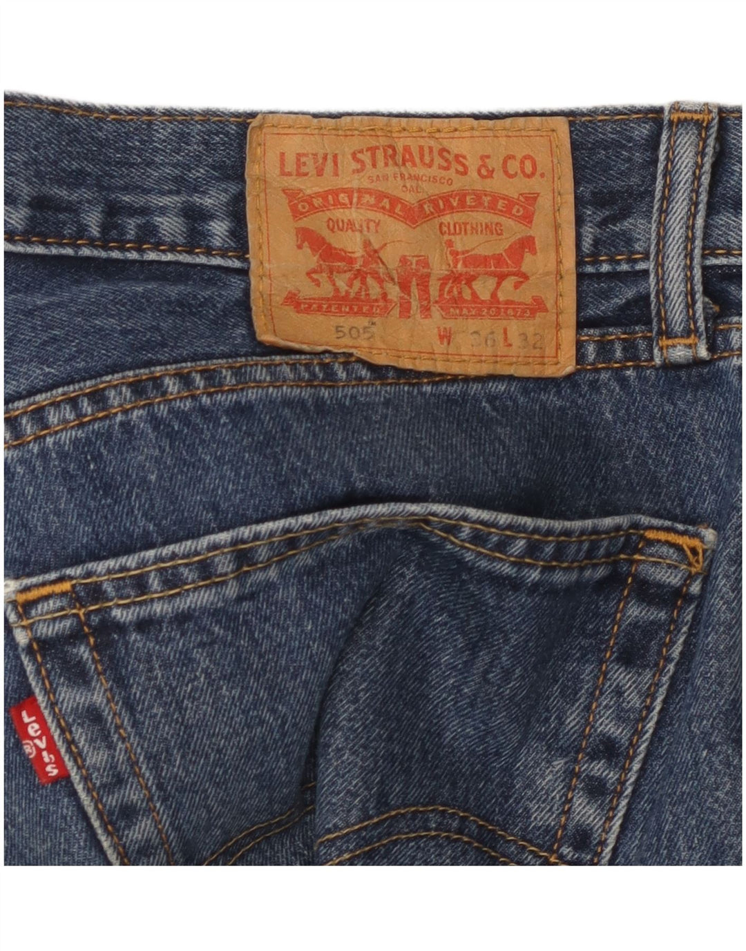LEVI'S Ανδρικό τζιν 505 ίσιο W36 L32 Μπλε