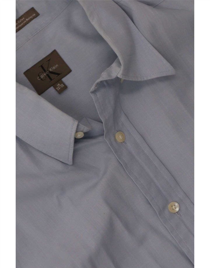 Ανδρικό πουκάμισο Calvin Klein Regular Fit Μέγεθος 16 Μεγάλο Μπλε Βαμβακερό