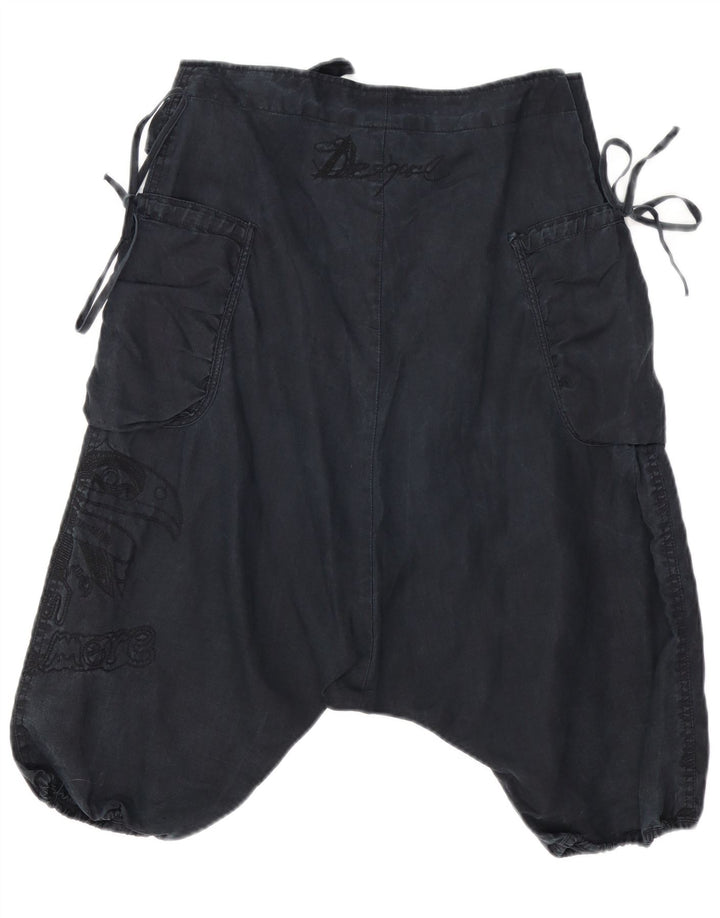 DESIGUAL Γυναικεία γραφικά σορτς Harem Cargo EU 34 XS W30 Black Ramie
