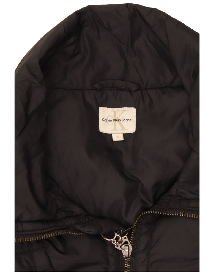 Calvin Klein Jeans Γυναικείο Crop Bomber Jacket UK 10 Small Black Polyester