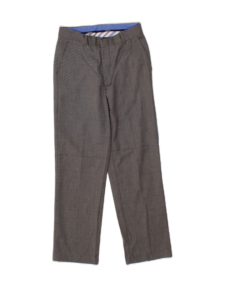 IZOD Boys Straight Chino Trousers 9-10 Years W24 L24 Grey Polyester Vintage Izod and Second-Hand Izod from Messina Hembry 