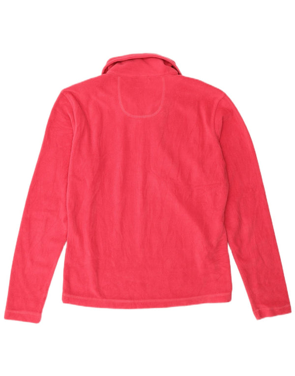 Diadora γυναικείο φερμουάρ με λαιμόκοψη Fleece UK 16 μεγάλο ροζ πολυεστέρας