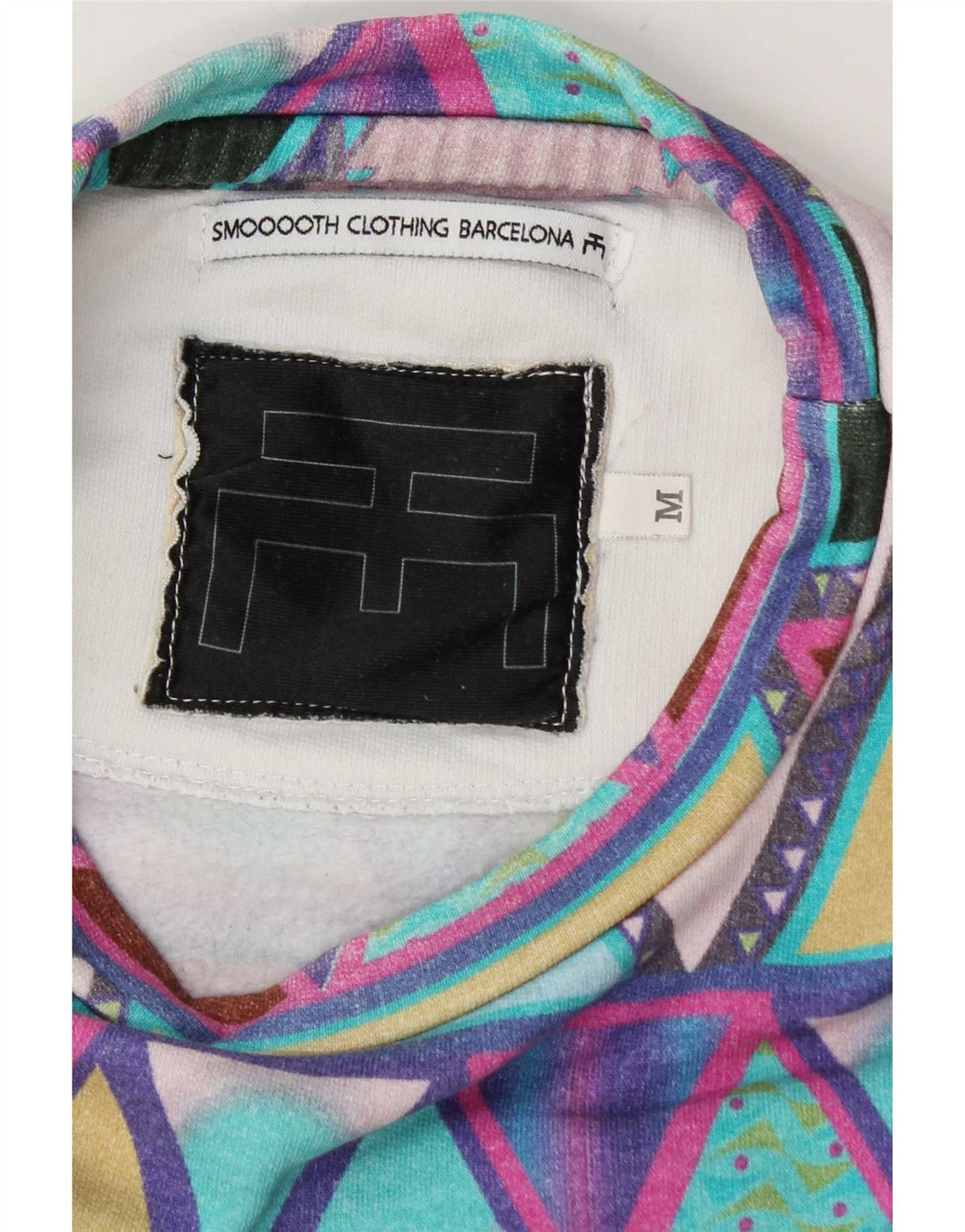 Vintage Γυναικείο Φούτερ Jumper UK 14 Medium Πολύχρωμο Γεωμετρικό