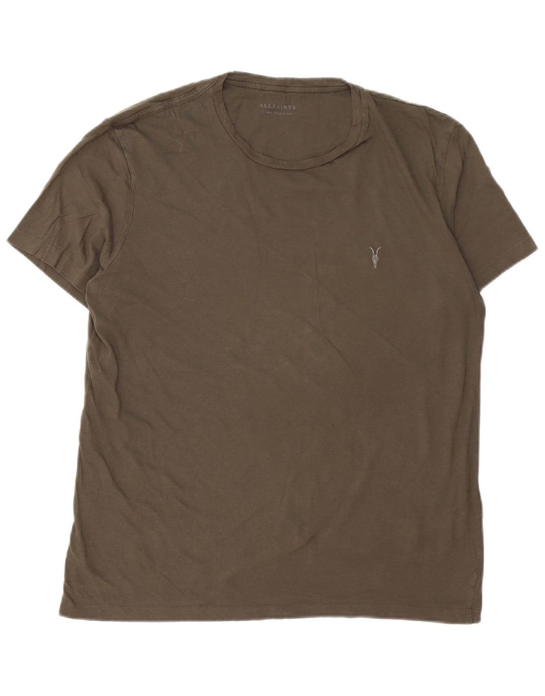 Ανδρικό T-Shirt ALL SAINTS Top Large Khaki Cotton