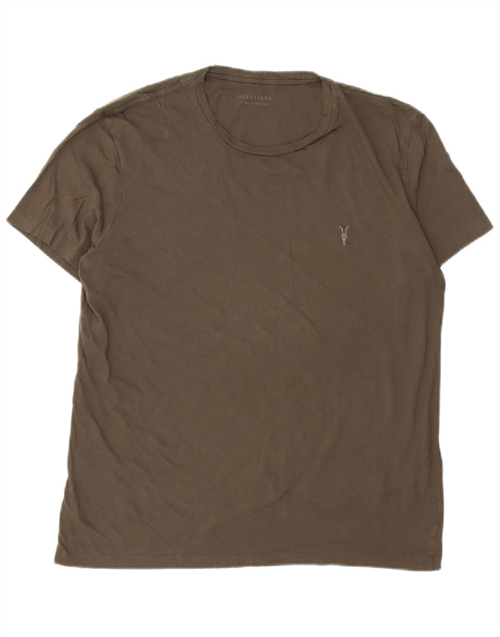 Ανδρικό T-Shirt ALL SAINTS Top Large Khaki Cotton
