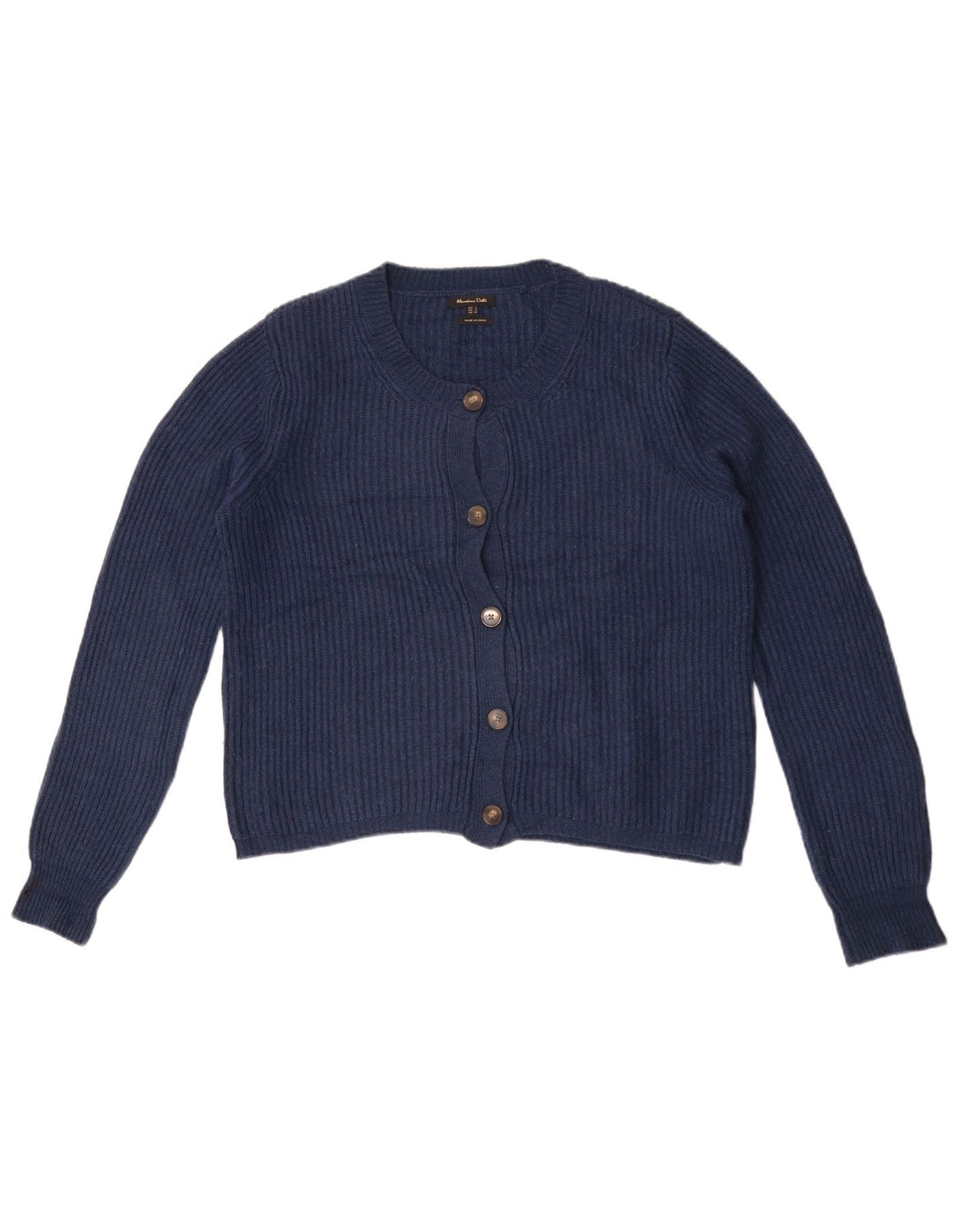 Massimo Dutti Γυναικείο Crop Oversized Ζακέτα πουλόβερ UK 10 Small Navy Blue