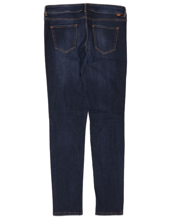 Massimo Dutti Womens Distressed Skinny Jeans EU 42 Large W32 L30 Navy Blue
