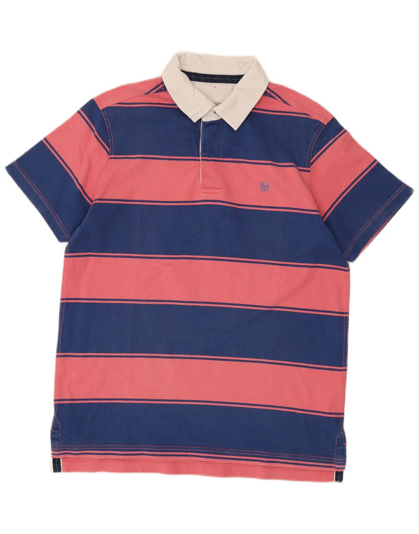 Ανδρικό μπλουζάκι ράγκμπι πόλο Crew Clothing XL Ροζ βαμβακερό ριγέ
