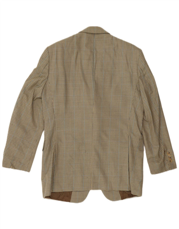 Burberry Ανδρικό σακάκι μπλέιζερ EU 48 Μέτριο κίτρινο Houndstooth παρθένο μαλλί