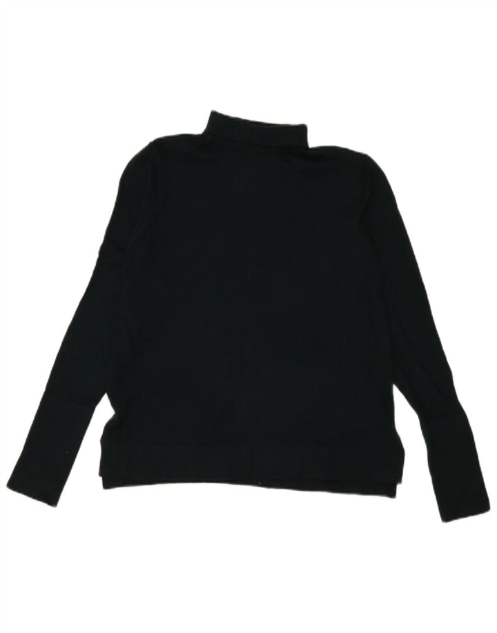 Zara Γυναικείο πουλόβερ με ρολό λαιμόκοψη UK 14 Medium Green Modal