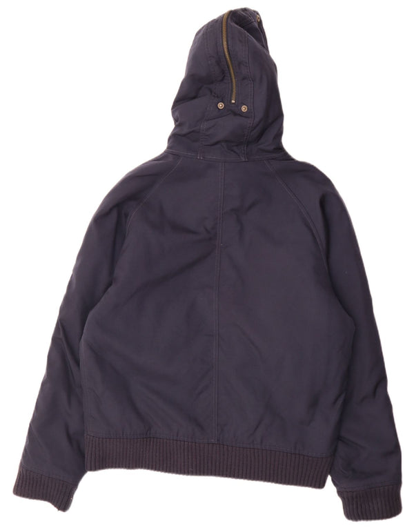 Woolrich Ανδρικό Bomber Jacket με κουκούλα UK 38 Medium Navy Blue Nylon