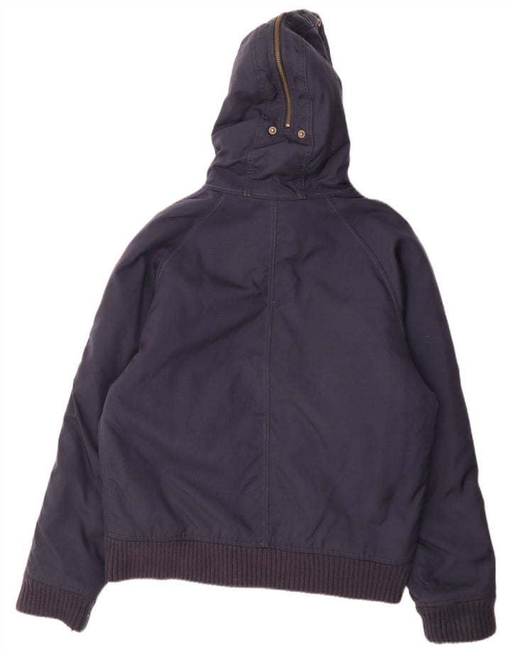 Woolrich Ανδρικό Bomber Jacket με κουκούλα UK 38 Medium Navy Blue Nylon
