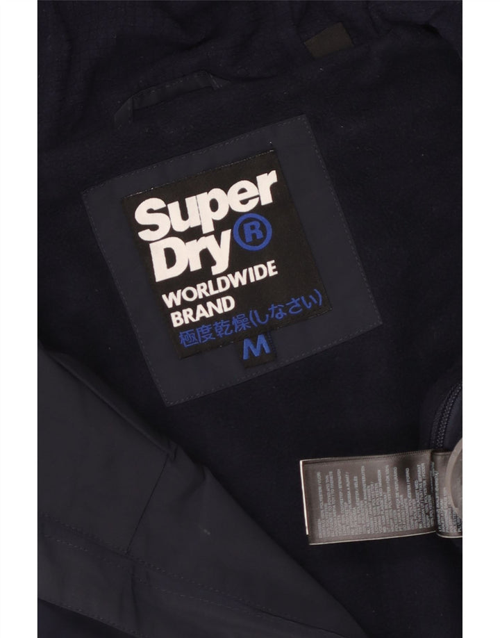 Ανδρικό μπουφάν Anorak SUPERDRY με κουκούλα UK 38 Medium Navy Blue Colourblock