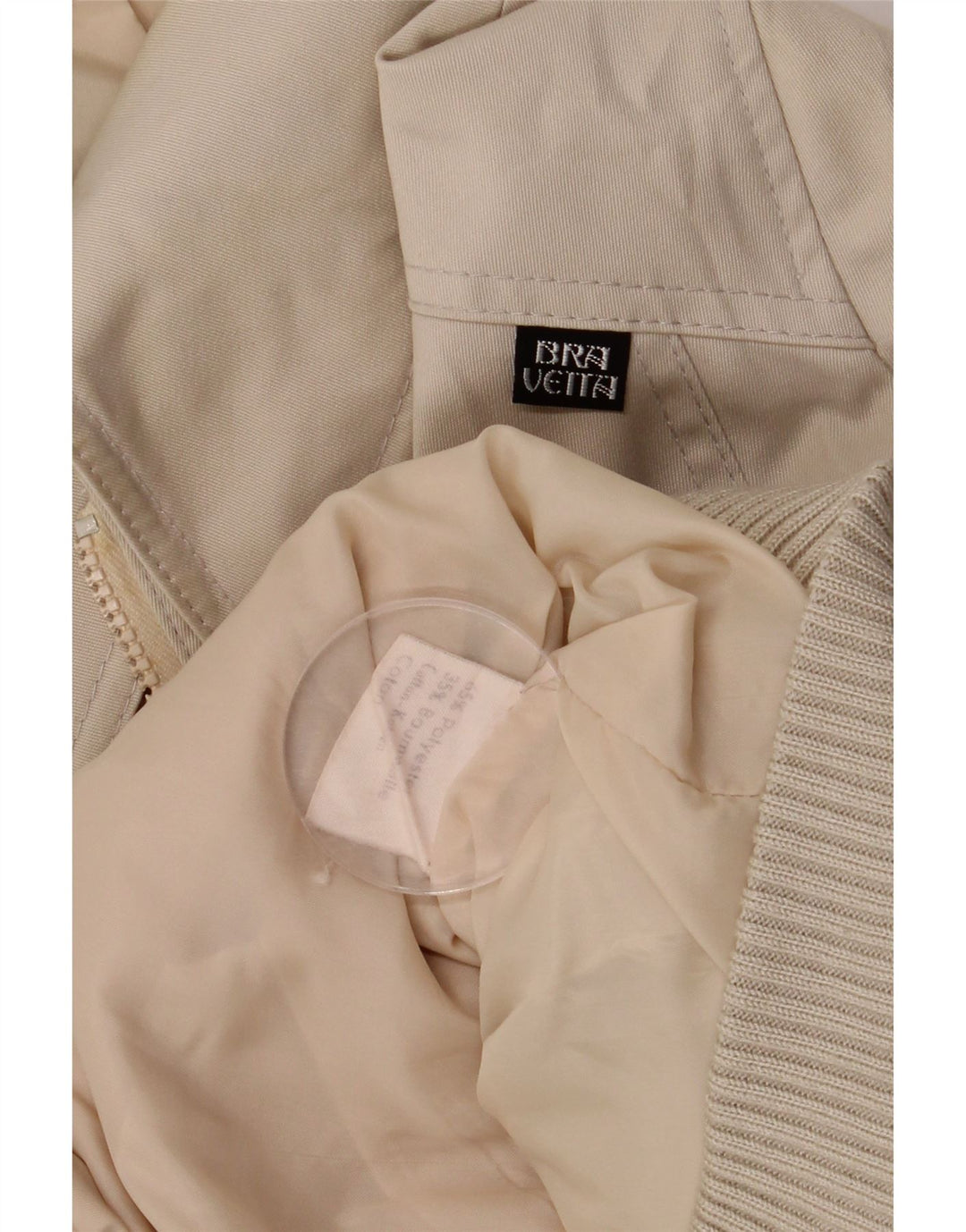 Vintage Γυναικείο Bomber Jacket UK 18 XL Beige Polyester