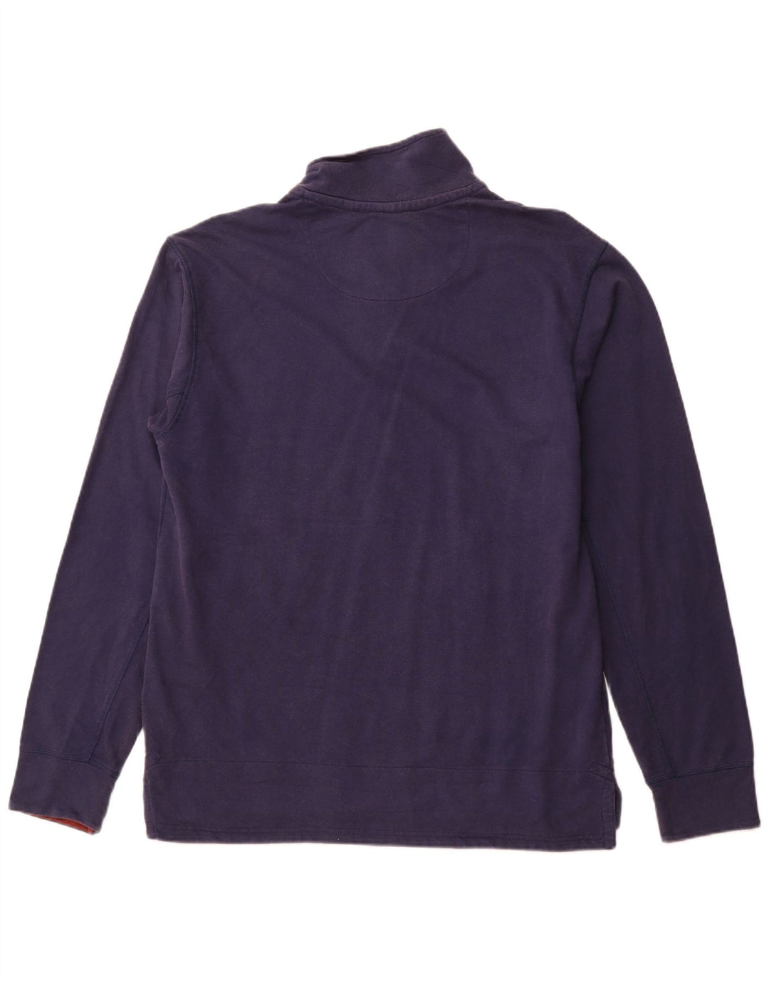 Weird Fish Ανδρική μπλούζα 1/4 με φερμουάρ, μακρυμάνικο μεγάλο μπλε ναυτικό βαμβακερό