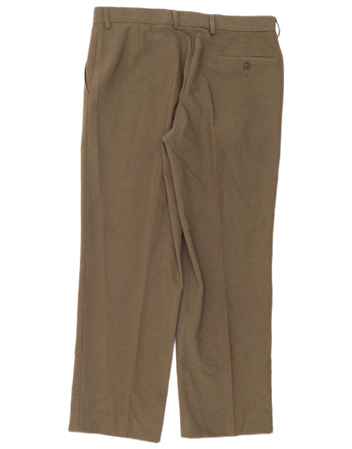 Ανδρικό ίσιο παντελόνι Marks & Spencer W34 L31 Khaki Polyester