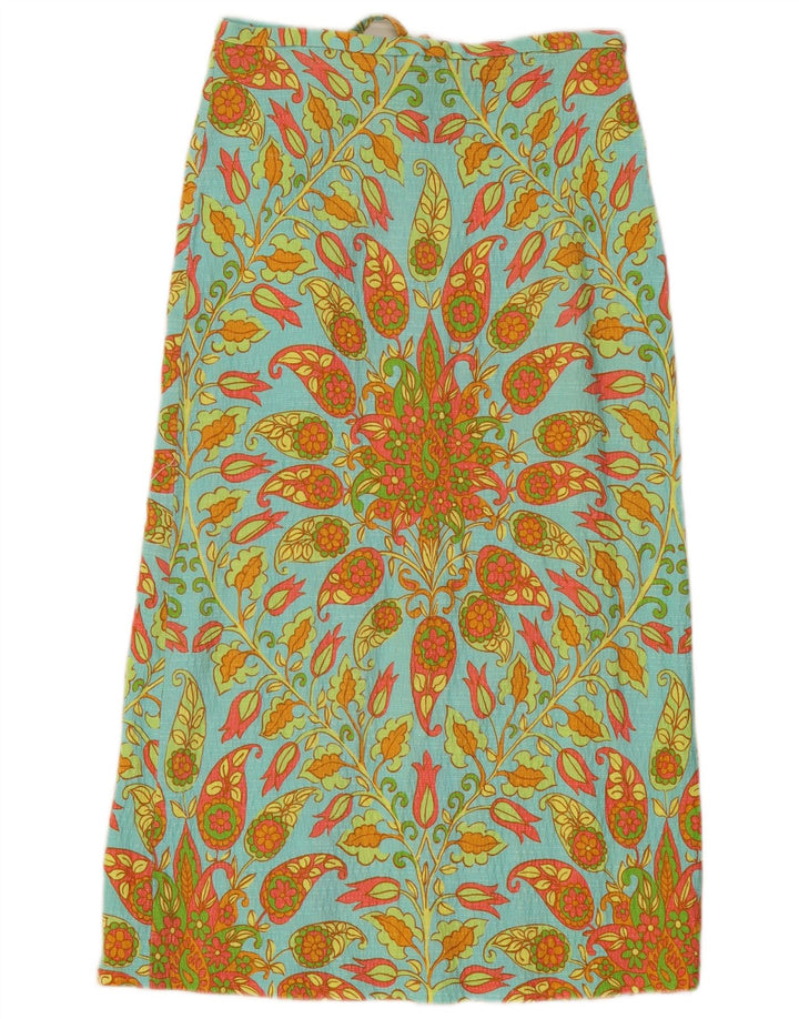 Zara Γυναικεία Midi Φούστα Medium W28 Blue Paisley