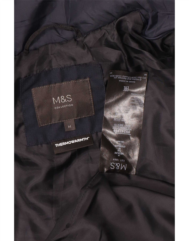 Ανδρικό μπουφάν με επένδυση Marks & Spencer UK 38 Medium Navy Blue Polyester