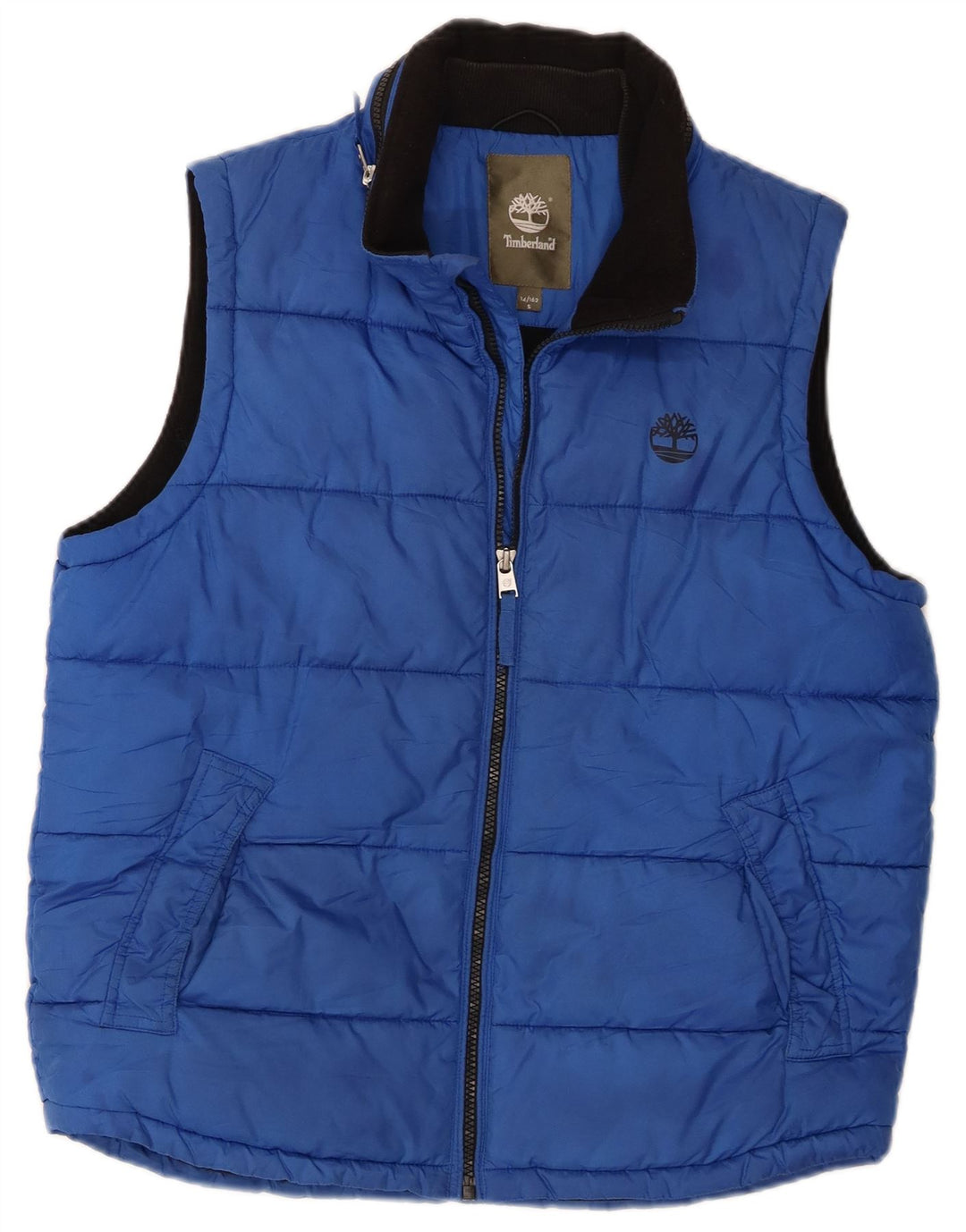 Timberland Boys Padded Gilet 13-14 Years Small Blue Polyester