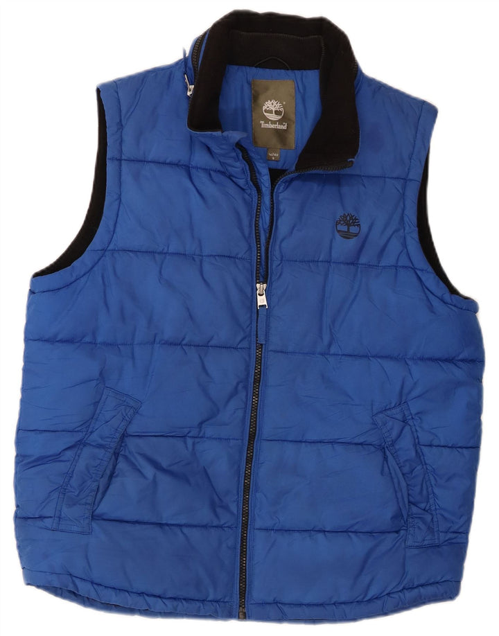 Timberland Boys Padded Gilet 13-14 Years Small Blue Polyester