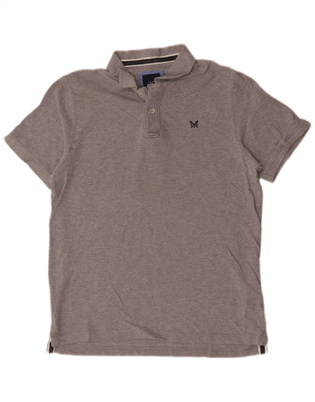 Crew Clothing Ανδρικό πουκάμισο πόλο μεγάλο γκρι βαμβακερό