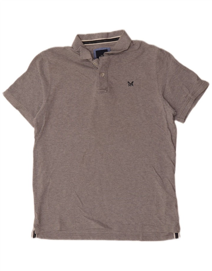 Crew Clothing Ανδρικό πουκάμισο πόλο μεγάλο γκρι βαμβακερό