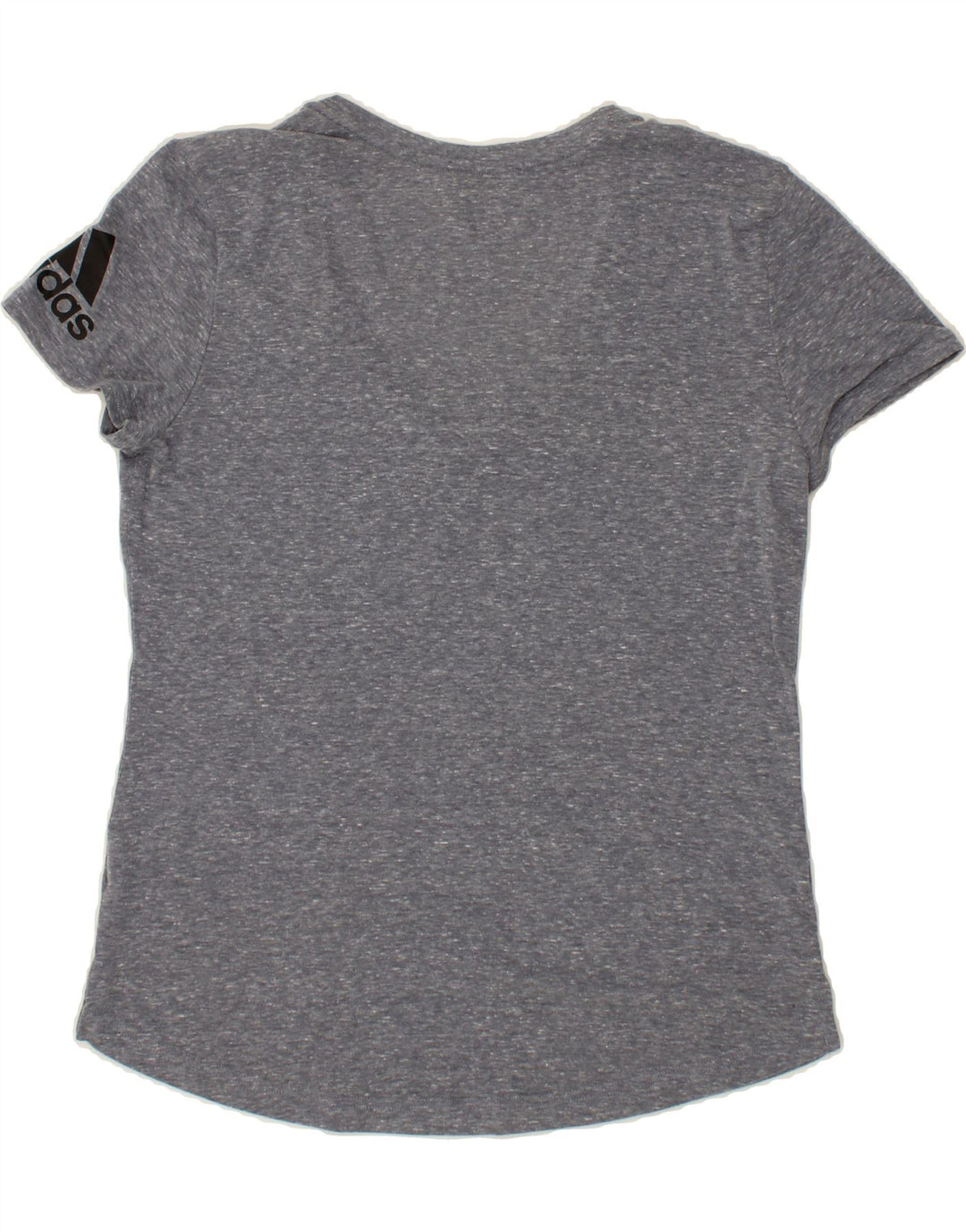 ADIDAS Womens T-Shirt Top UK 12/14 Medium Grey Flecked Vintage Adidas and Second-Hand Adidas from Messina Hembry 