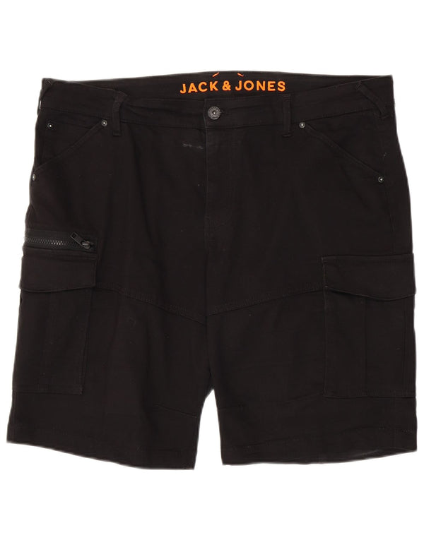 Jack & Jones Ανδρικό σορτς Cargo XL W38 μαύρο βαμβακερό