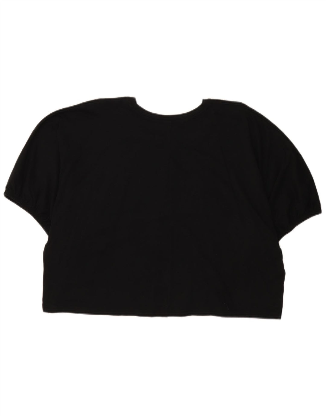Zara Γυναικείο T-Shirt Crop Oversized Top UK 14 Medium Black