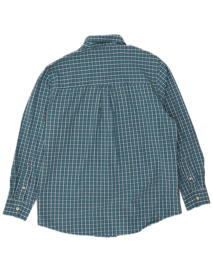 Chaps Ανδρικό πουκάμισο Easy Care Medium Blue Check Cotton