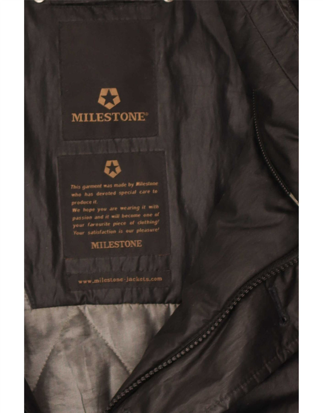 Milestone Ανδρικό Bomber Jacket με κουκούλα UK 44 2XL Μαύρο Πολυεστέρας